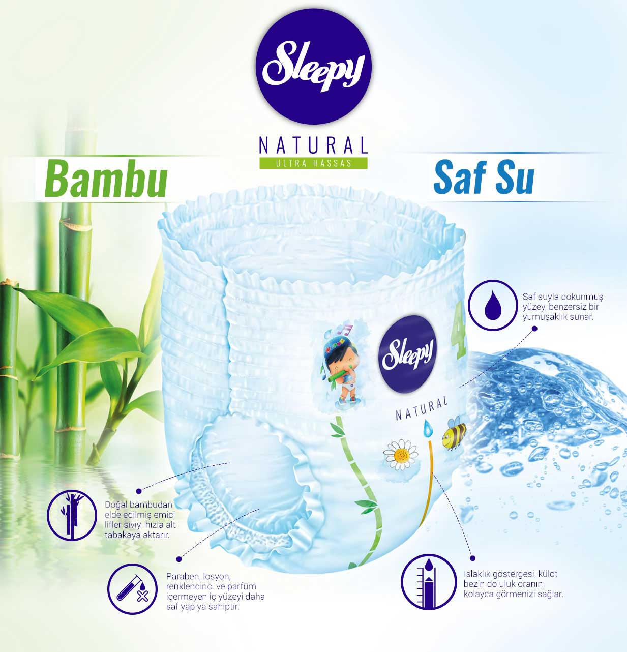 Sleepy Natural Külot Bebek Bezi 4 Numara Maxi 100lü Mega Sleepy Natural Külot Bebek Bezi 4 Numara Maxi 100lü Mega